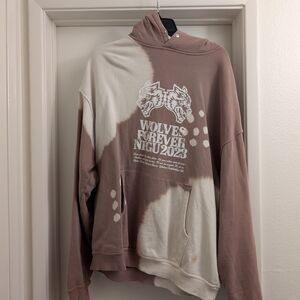 Brown and Cream Wolves Forever Hoodie